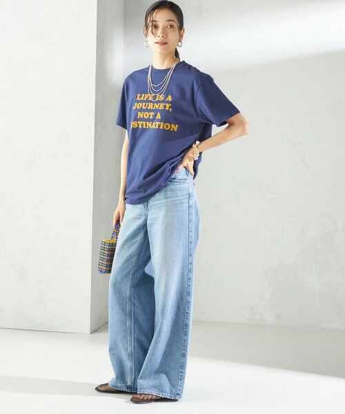 【シップス　ウィメン】【SHIPS別注】Odub:〈手洗い可能〉プリント TEE SHIPS別注】Odub:〈手洗い可能〉プリント TEE （Tシャツ