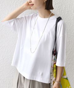 SHIPS / シップス Tシャツ | ワンポイント 刺繍 スムース ワイド TEE