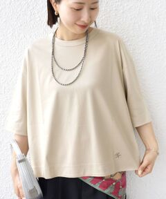 SHIPS / シップス Tシャツ | ワンポイント 刺繍 スムース ワイド TEE