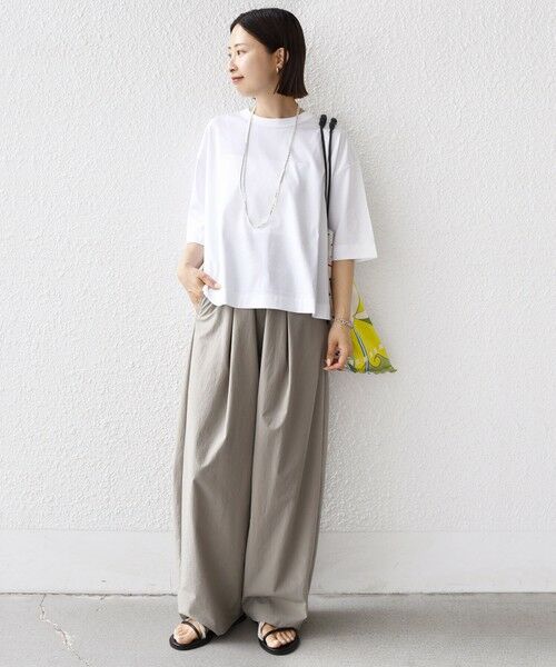 SHIPS / シップス Tシャツ | ワンポイント 刺繍 スムース ワイド TEE | 詳細1