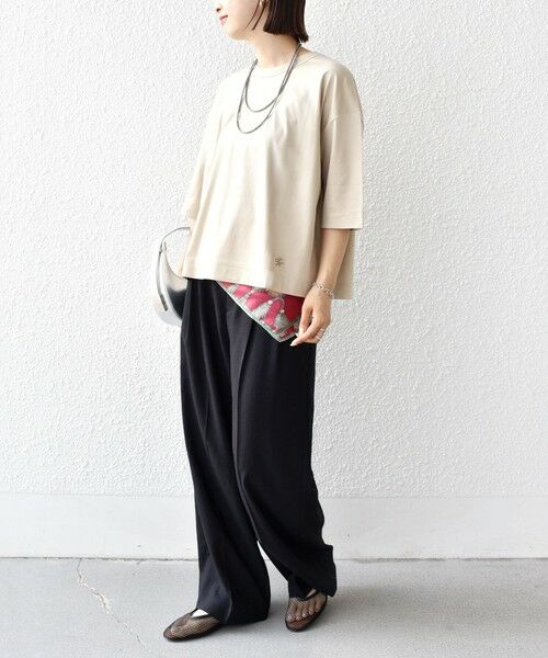 SHIPS / シップス Tシャツ | ワンポイント 刺繍 スムース ワイド TEE | 詳細12