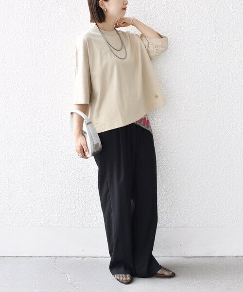 SHIPS / シップス Tシャツ | ワンポイント 刺繍 スムース ワイド TEE | 詳細14