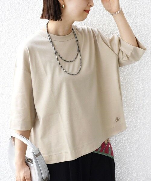 SHIPS / シップス Tシャツ | ワンポイント 刺繍 スムース ワイド TEE | 詳細18