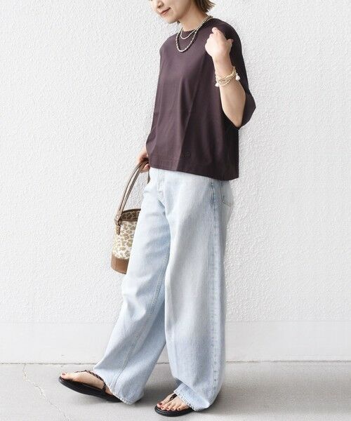 SHIPS / シップス Tシャツ | ワンポイント 刺繍 スムース ワイド TEE | 詳細28