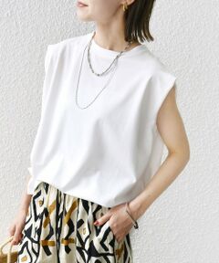 SHIPS / シップス Tシャツ | 〈接触冷感〉ポンチ ノースリーブ プルオーバー