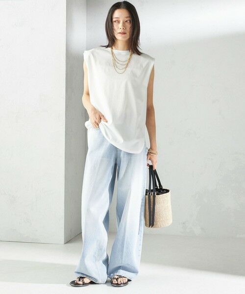 SHIPS / シップス Tシャツ | 〈接触冷感〉ポンチ ノースリーブ プルオーバー | 詳細1