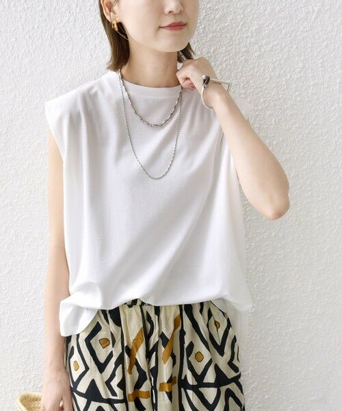 SHIPS / シップス Tシャツ | 〈接触冷感〉ポンチ ノースリーブ プルオーバー | 詳細18