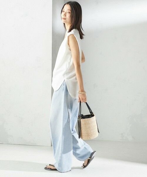 SHIPS / シップス Tシャツ | 〈接触冷感〉ポンチ ノースリーブ プルオーバー | 詳細2