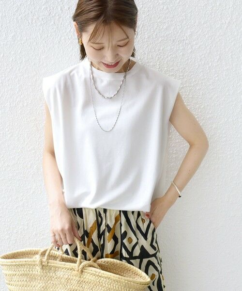 SHIPS / シップス Tシャツ | 〈接触冷感〉ポンチ ノースリーブ プルオーバー | 詳細20