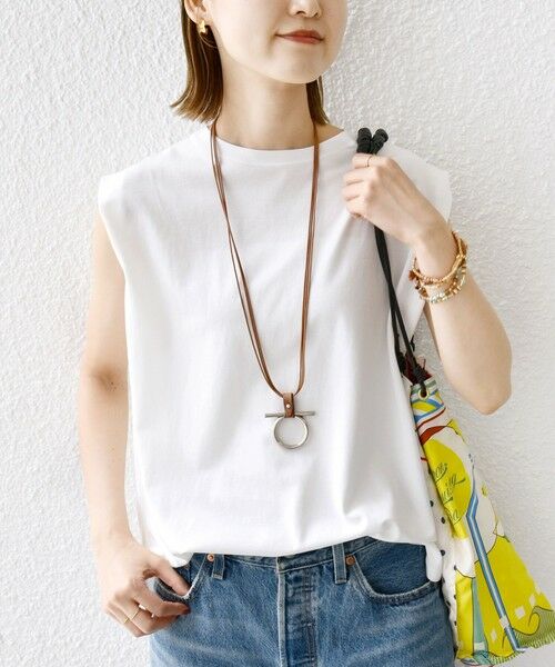 SHIPS / シップス Tシャツ | 〈接触冷感〉ポンチ ノースリーブ プルオーバー | 詳細23