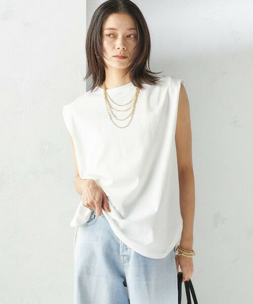 SHIPS / シップス Tシャツ | 〈接触冷感〉ポンチ ノースリーブ プルオーバー | 詳細6