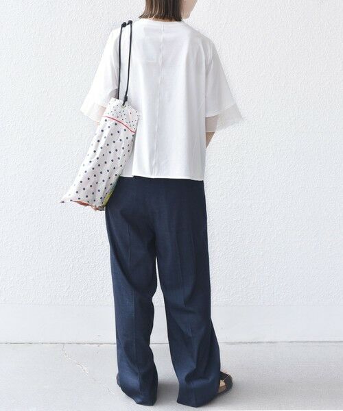 SHIPS / シップス カットソー | 〈接触冷感 / UVカット〉シアー オーガンジー コンビ プルオーバー | 詳細4