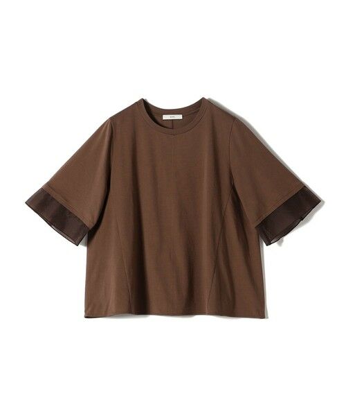 SHIPS / シップス カットソー | 〈接触冷感 / UVカット〉シアー オーガンジー コンビ プルオーバー | 詳細23