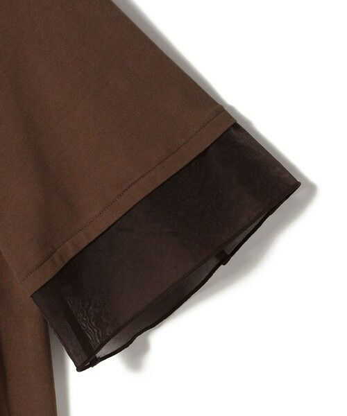 SHIPS / シップス カットソー | 〈接触冷感 / UVカット〉シアー オーガンジー コンビ プルオーバー | 詳細25