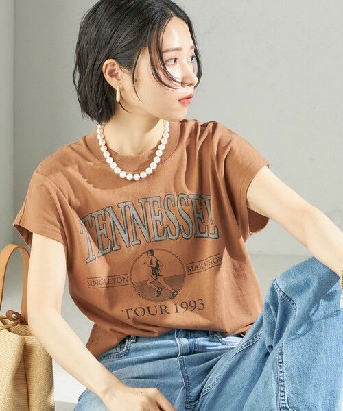 SHIPS / シップス タンクトップ | 【SHIPS別注】TENNESSEE:フレンチ スリーブ プルオーバー(ブラウン系)