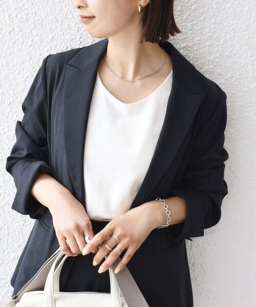 SHIPS / シップス タンクトップ | 2WAY サテン × カットソー スクエア タンクトップ | 詳細11