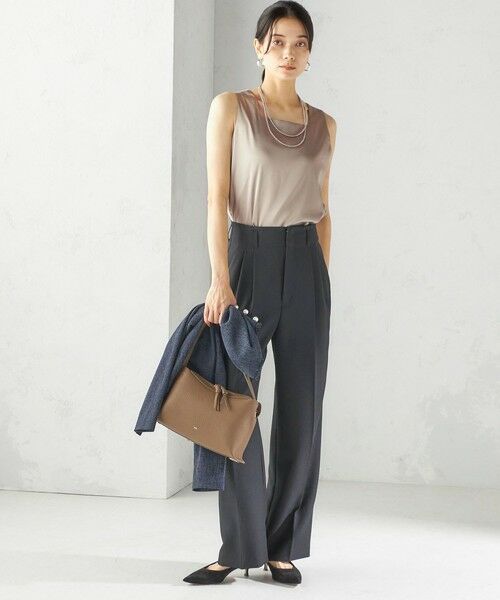 SHIPS / シップス タンクトップ | 2WAY サテン × カットソー スクエア タンクトップ | 詳細28