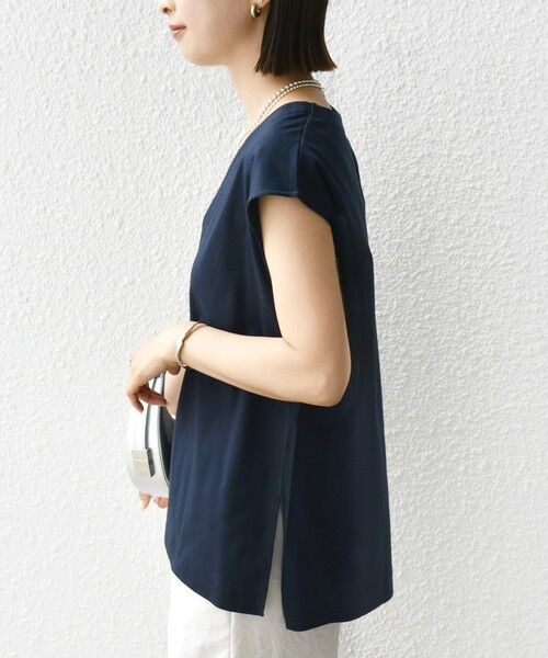 SHIPS / シップス タンクトップ | 〈手洗い可能〉スムース Vネック フレンチ スリーブ | 詳細22