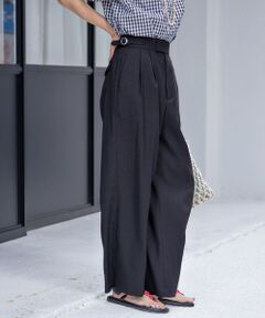 SHIPS / シップス その他パンツ | 〈手洗い可能〉麻調 合繊 2タック ワイド パンツ 2