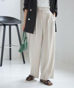 SHIPS / シップス その他パンツ | 〈手洗い可能〉麻調 合繊 2タック ワイド パンツ 2