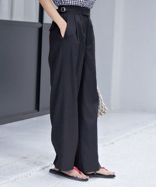 SHIPS / シップス その他パンツ | 〈手洗い可能〉麻調 合繊 2タック ワイド パンツ 2 | 詳細14