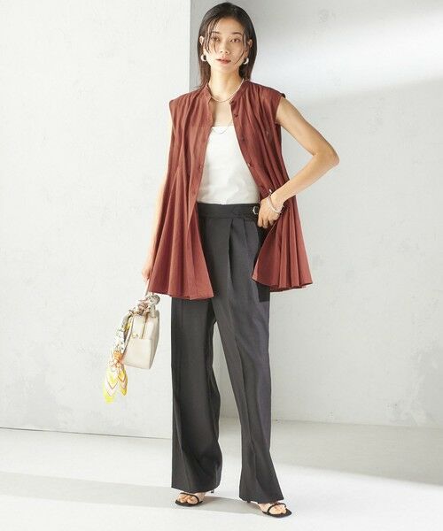 SHIPS / シップス その他パンツ | 〈手洗い可能〉麻調 合繊 2タック ワイド パンツ 2 | 詳細15