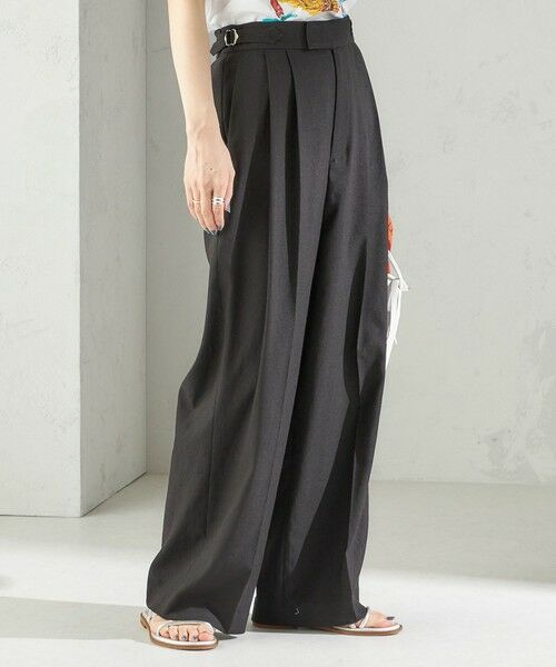 SHIPS / シップス その他パンツ | 〈手洗い可能〉麻調 合繊 2タック ワイド パンツ 2 | 詳細9