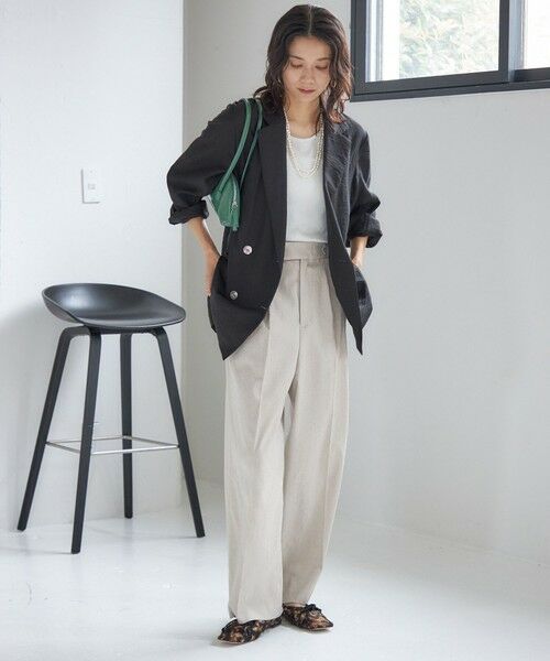 SHIPS / シップス その他パンツ | 〈手洗い可能〉麻調 合繊 2タック ワイド パンツ 2 | 詳細28