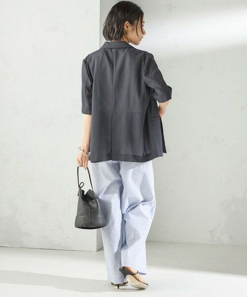 SHIPS / シップス その他パンツ | 〈接触冷感・手洗い可能〉麻混 シャンブレー ウエスト ゴム ワイド パンツ | 詳細19