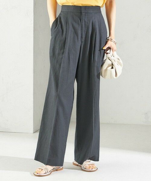 SHIPS / シップス その他パンツ | 《予約》〈手洗い可能〉綿麻 ビエラ 2タック パンツ | 詳細8