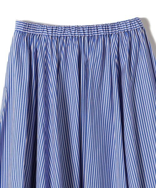 SHIPS / シップス ロング・マキシ丈スカート | SHIPS Primary Navy Label:ストライプ ポケット  ギャザー スカート | 詳細6