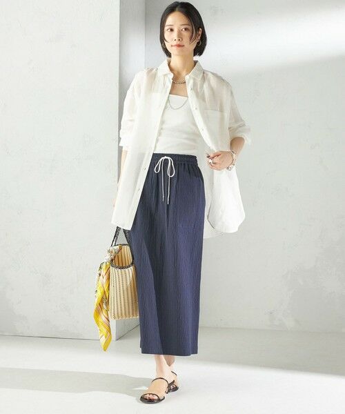 SHIPS / シップス ロング・マキシ丈スカート | 〈手洗い可能〉ACAR リップル ポケット スカート | 詳細15