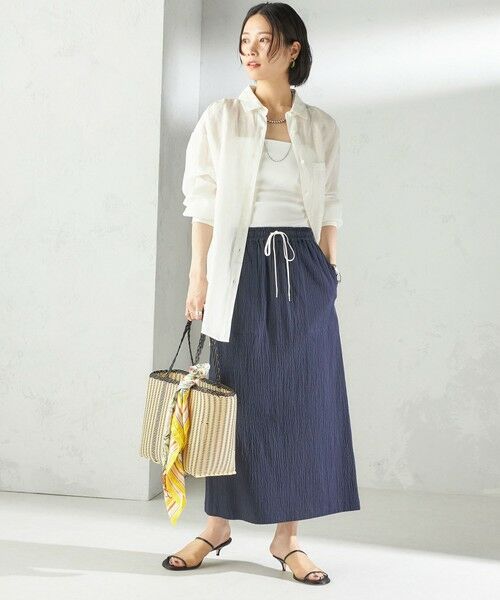 SHIPS / シップス ロング・マキシ丈スカート | 〈手洗い可能〉ACAR リップル ポケット スカート | 詳細16