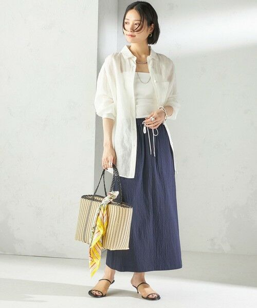 SHIPS / シップス ロング・マキシ丈スカート | 〈手洗い可能〉ACAR リップル ポケット スカート | 詳細20