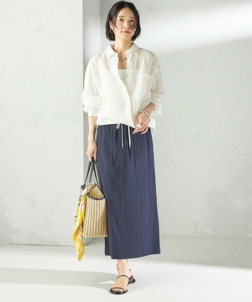 SHIPS / シップス ロング・マキシ丈スカート | 〈手洗い可能〉ACAR リップル ポケット スカート | 詳細28