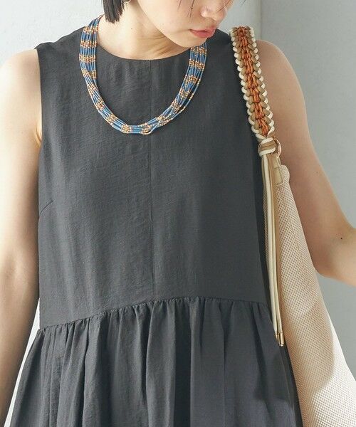 SHIPS / シップス ロング・マキシ丈ワンピース | 〈手洗い可能〉シルク混 シアー ノースリーブ ワンピース | 詳細5