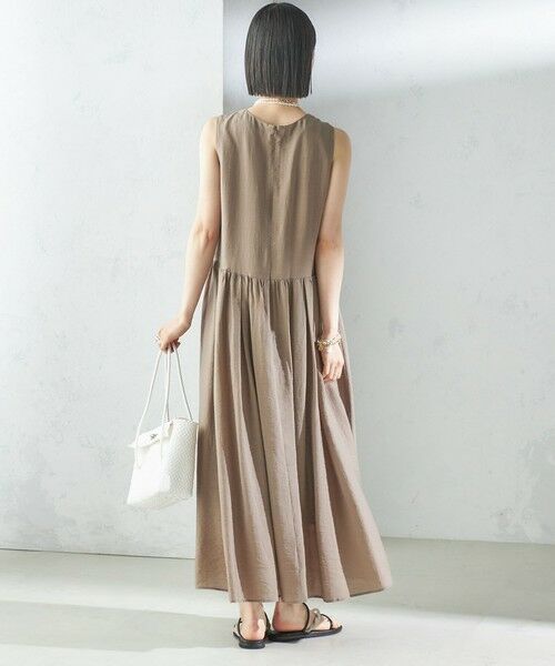 SHIPS / シップス ロング・マキシ丈ワンピース | 〈手洗い可能〉シルク混 シアー ノースリーブ ワンピース | 詳細27