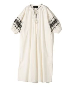 SHIPS / シップス ロング・マキシ丈ワンピース | 【SHIPS別注】Soi-e:〈手洗い可能〉刺繍 デザイン ワンピース