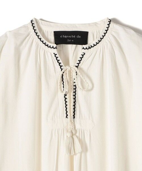 SHIPS / シップス ロング・マキシ丈ワンピース | 【SHIPS別注】Soi-e:〈手洗い可能〉刺繍 デザイン ワンピース | 詳細4