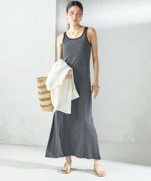 SHIPS / シップス ロング・マキシ丈ワンピース | 【SHIPS別注】miller:〈洗濯機可能〉ボーダー タンクトップ ワンピース | 詳細7