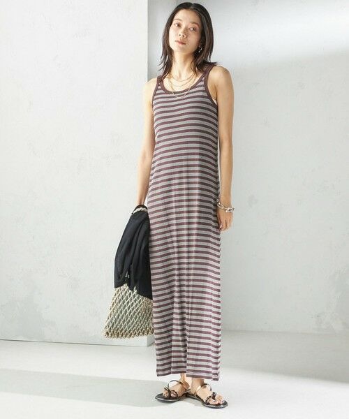 SHIPS / シップス ロング・マキシ丈ワンピース | 【SHIPS別注】miller:〈洗濯機可能〉ボーダー タンクトップ ワンピース | 詳細26