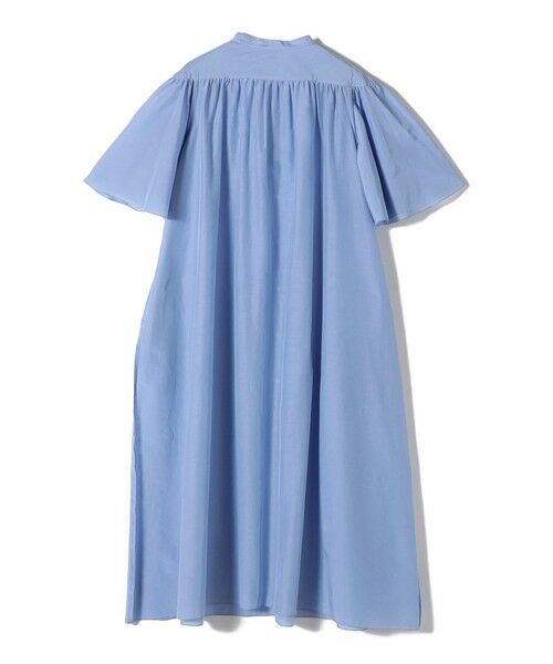 セール】 SHIPS Primary Navy Label:コットン シルク ギャザー