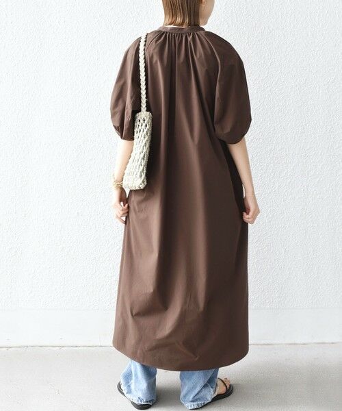 SHIPS / シップス ロング・マキシ丈ワンピース | 〈接触冷感 / 撥水加工〉TEX BRID(R)タフタ ギャザー ワンピース | 詳細11