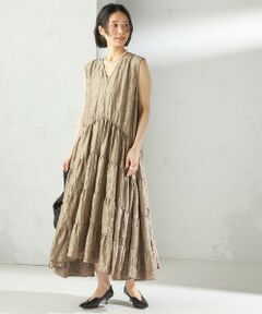 SHIPS / シップス ロング・マキシ丈ワンピース | TORRAZZO DONNA:〈手洗い可能〉ティアード ノースリーブ ワンピース