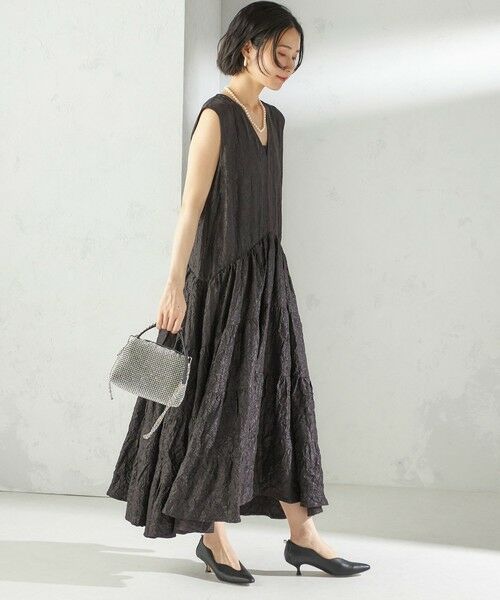 SHIPS / シップス ロング・マキシ丈ワンピース | TORRAZZO DONNA:〈手洗い可能〉ティアード ノースリーブ ワンピース | 詳細6