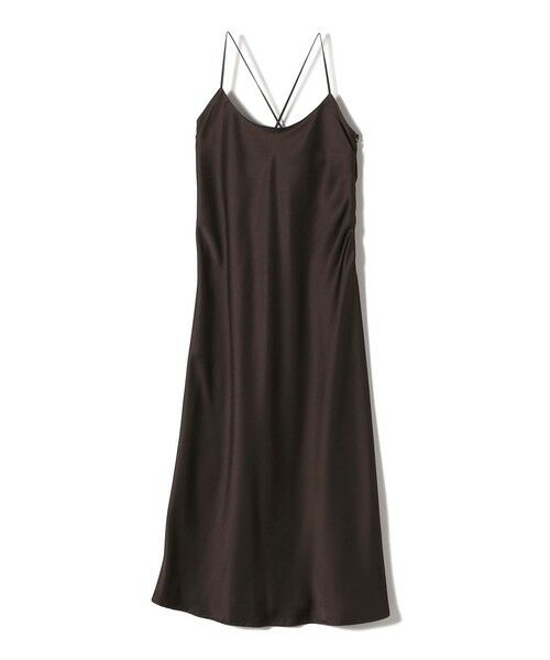 SHIPS / シップス ロング・マキシ丈ワンピース | 〈手洗い可能〉バック デザイン サテン キャミ ワンピース | 詳細18