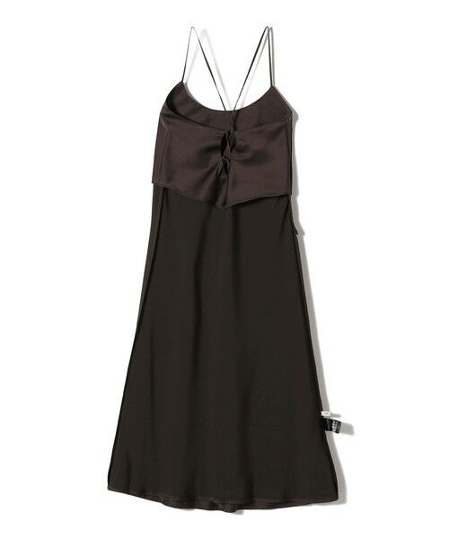 SHIPS / シップス ロング・マキシ丈ワンピース | 〈手洗い可能〉バック デザイン サテン キャミ ワンピース | 詳細21
