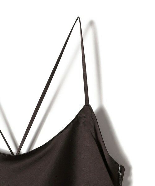 SHIPS / シップス ロング・マキシ丈ワンピース | 〈手洗い可能〉バック デザイン サテン キャミ ワンピース | 詳細22