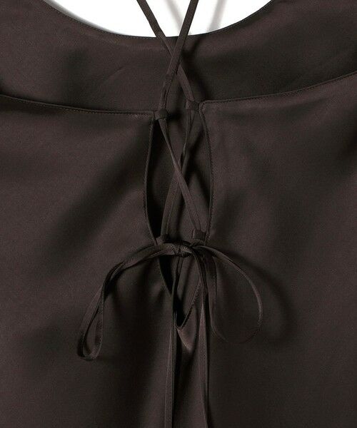 SHIPS / シップス ロング・マキシ丈ワンピース | 〈手洗い可能〉バック デザイン サテン キャミ ワンピース | 詳細25