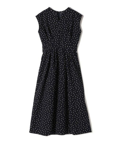 SHIPS / シップス ロング・マキシ丈ワンピース | 〈手洗い可能〉サッカー ストレッチ ドット 無地 フレンチ スリーブ ワンピース | 詳細23